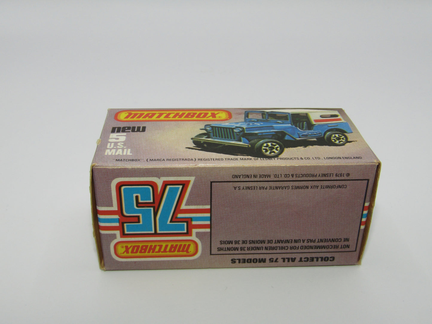Matchbox Superfast 5C U.S Mail Truck BLACK No 5 U.S Mail Truck Base