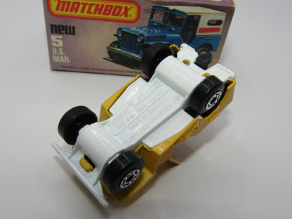 Matchbox Superfast 5C U.S Mail Truck Yellow WHITE No 5 Base