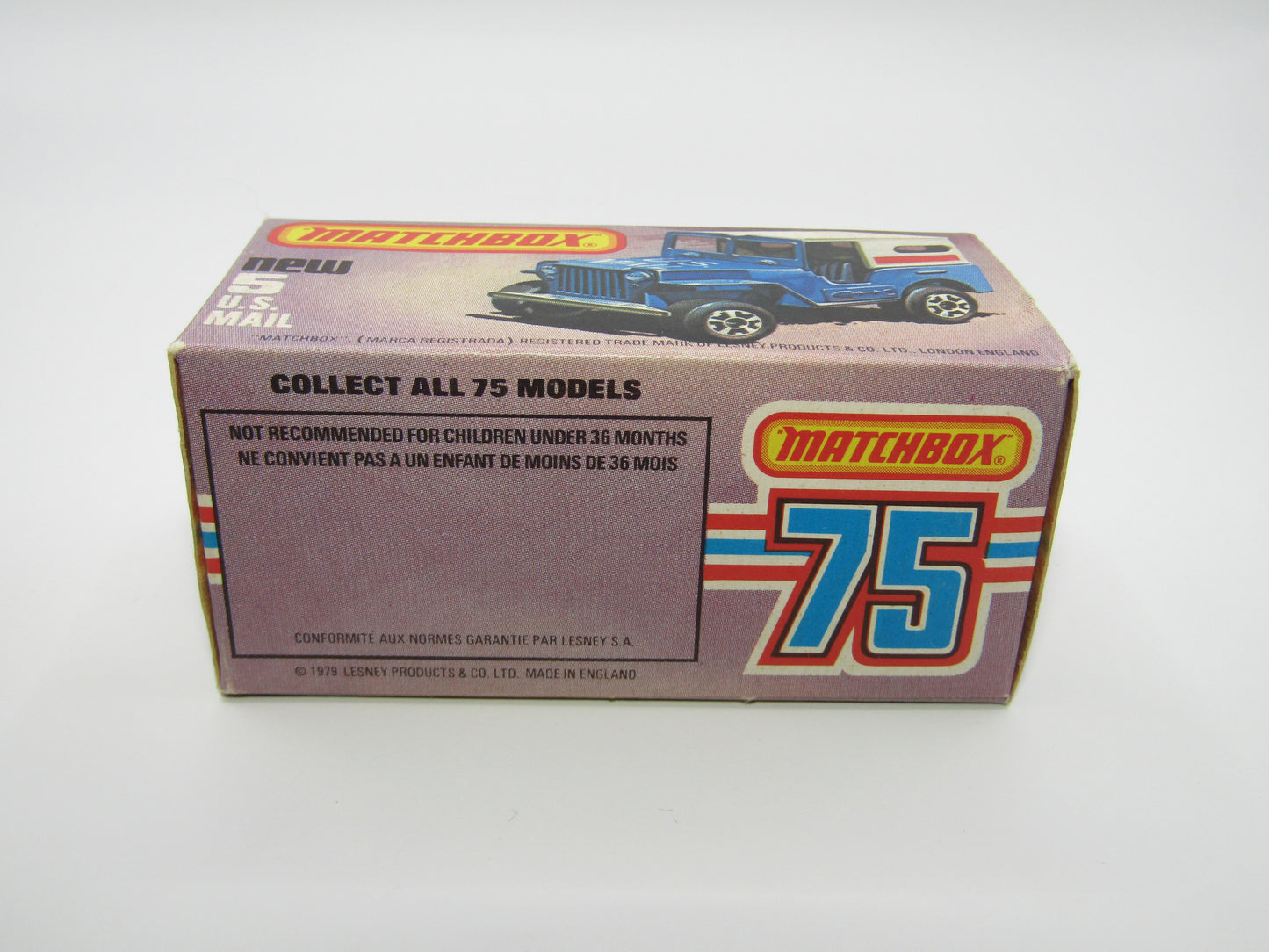 Matchbox Superfast 5C U.S Mail Truck Yellow WHITE No 5 Base