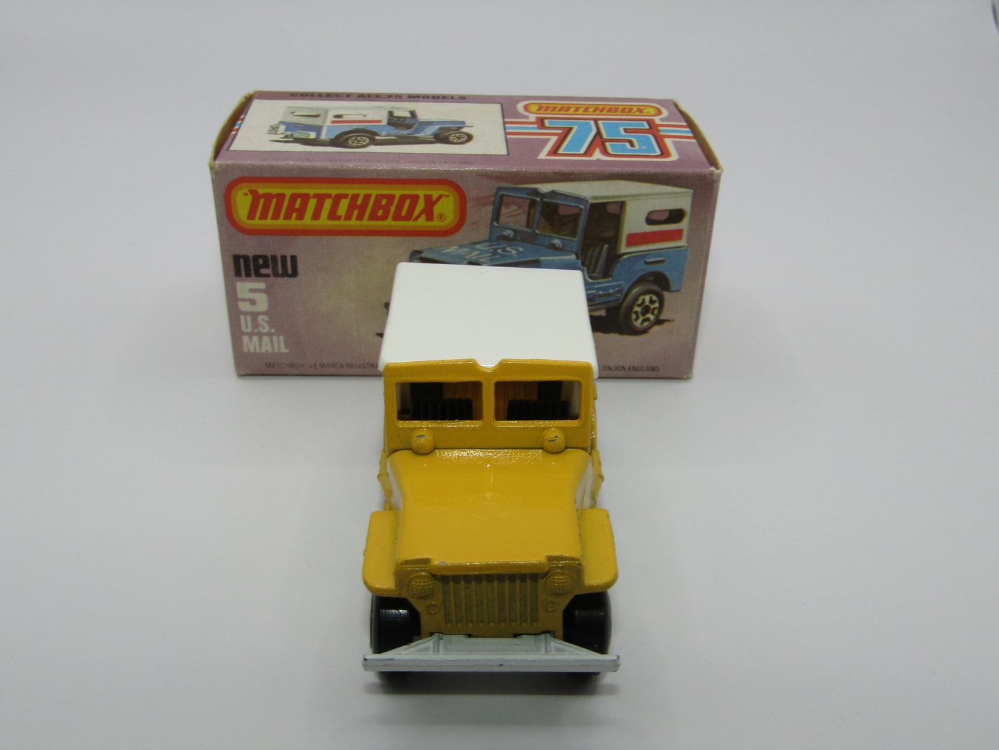 Matchbox Superfast 5C U.S Mail Truck White Sleet N Snow Base NO Labels