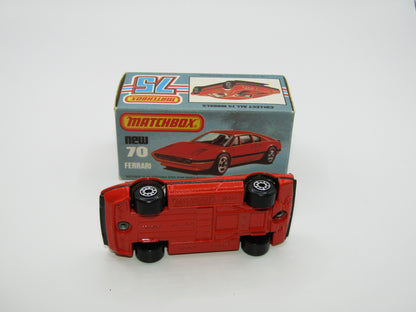 Matchbox Superfast 70D Ferrari 308 GTB Red, Orange Base
