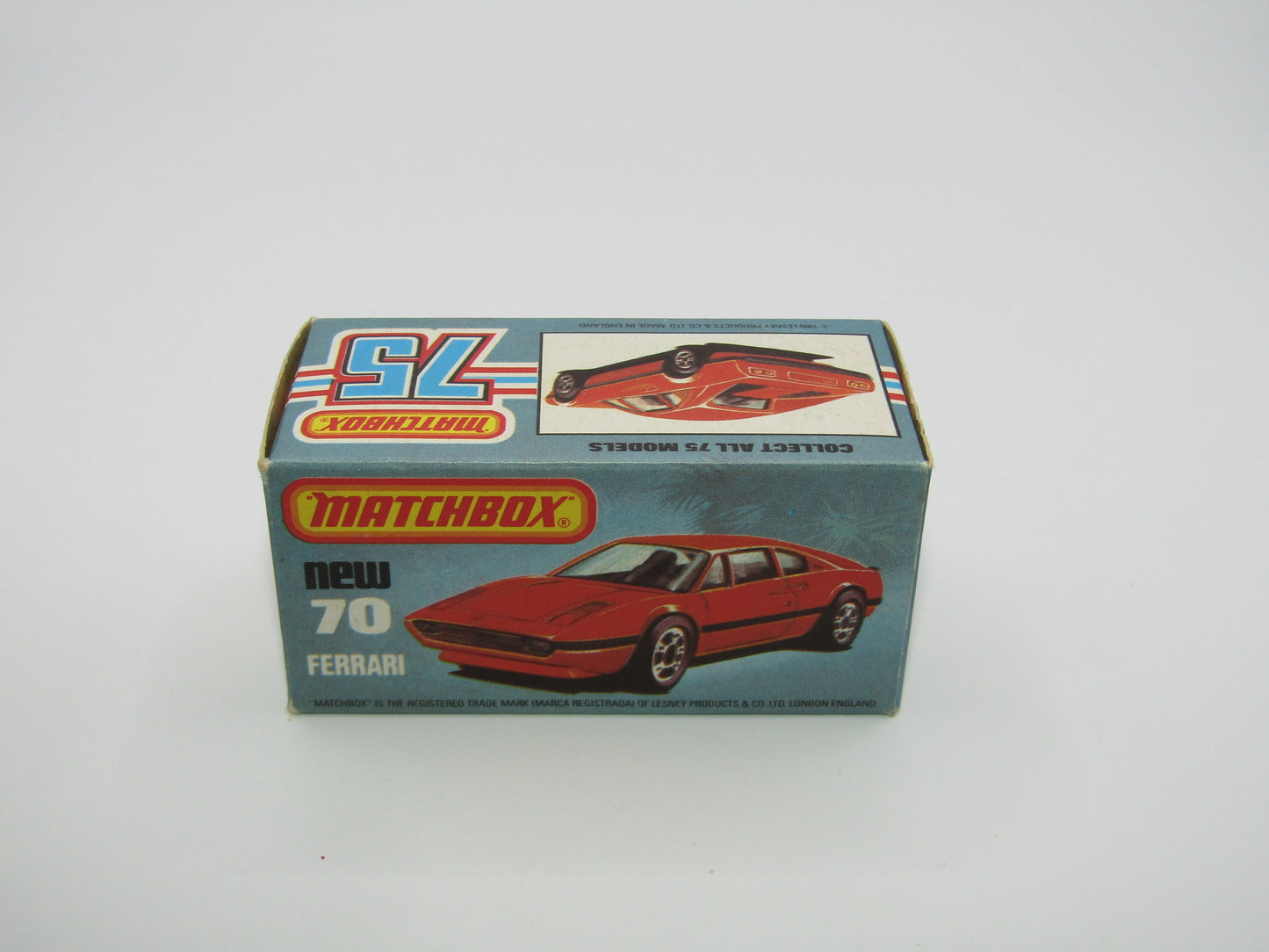 Matchbox Superfast 70D Ferrari 308 GTB Red, Orange Base