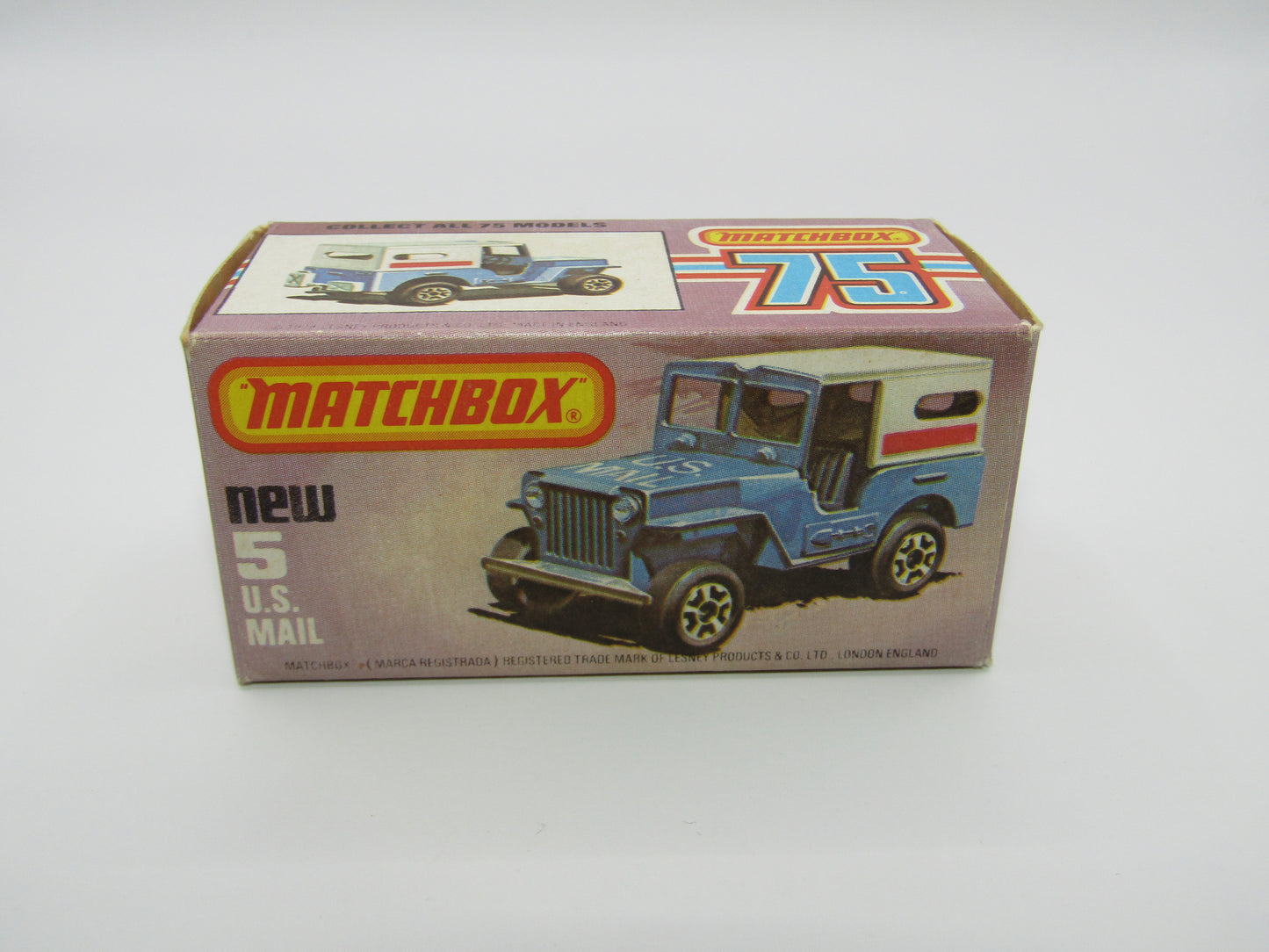Matchbox Superfast 5C U.S Mail Truck White Sleet N Snow Base NO Labels