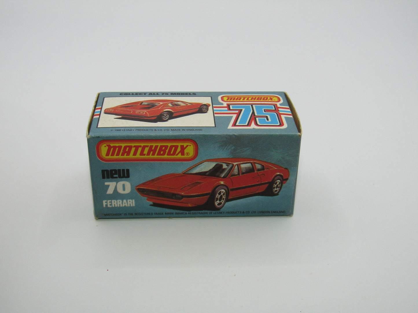 Matchbox Superfast 70D Ferrari 308 GTB Red, Orange Base