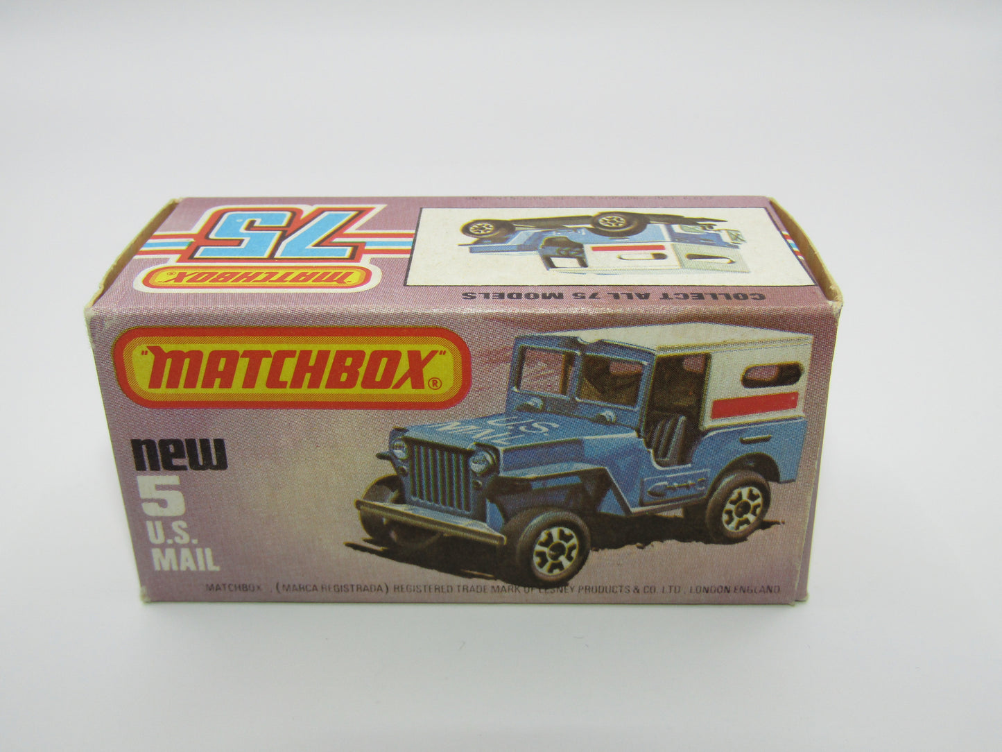 Matchbox Superfast 5C U.S Mail Truck White Sleet N Snow Base NO Labels