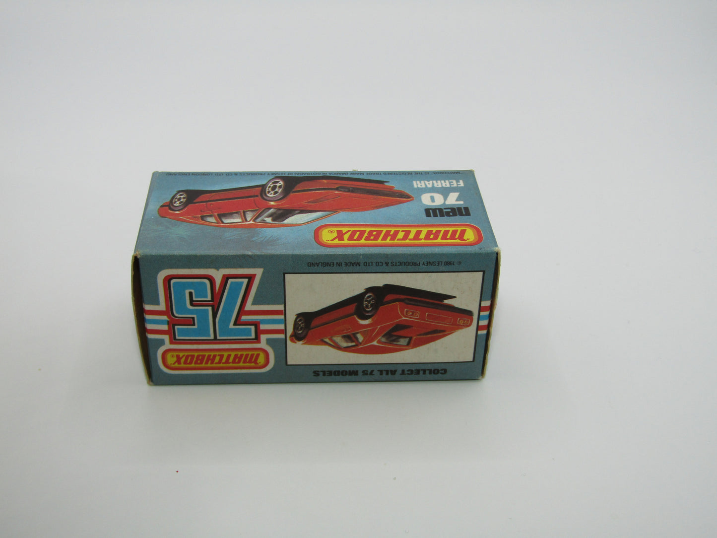 Matchbox Superfast 70D Ferrari 308 GTB Red, Orange Base