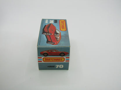 Matchbox Superfast 70D Ferrari 308 GTB Red, Orange Base