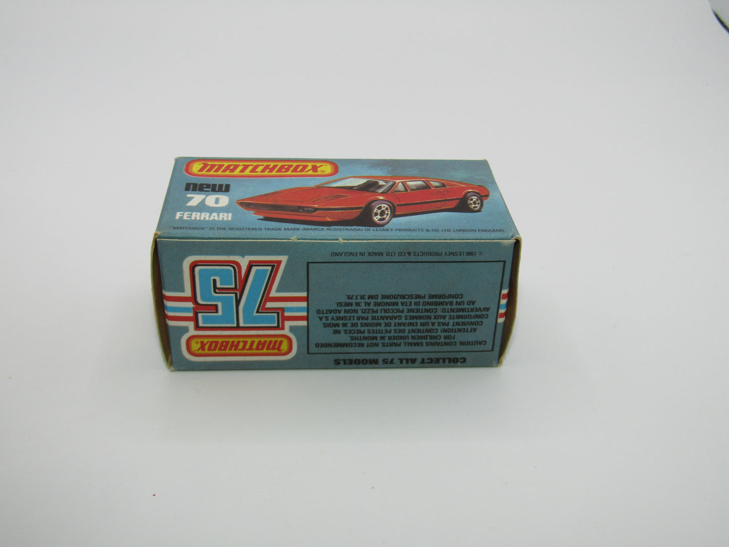 Matchbox Superfast 70D Ferrari 308 GTB Red, Orange Base