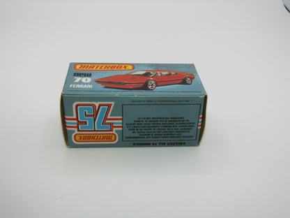 Matchbox Superfast 70D Ferrari 308 GTB Red, Orange Base