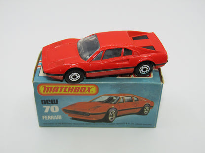 Matchbox Superfast 70D Ferrari 308 GTB Red, Light Red Base