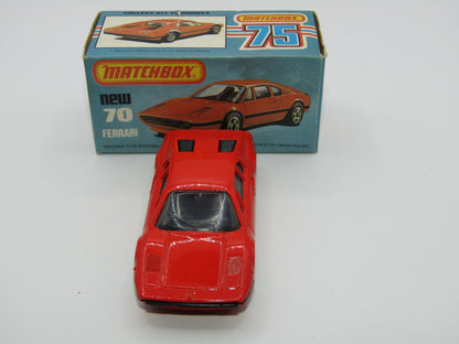 Matchbox Superfast 70D Ferrari 308 GTB Red, Light Red Base