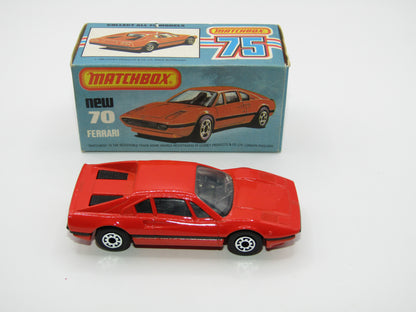 Matchbox Superfast 70D Ferrari 308 GTB Red, Light Red Base