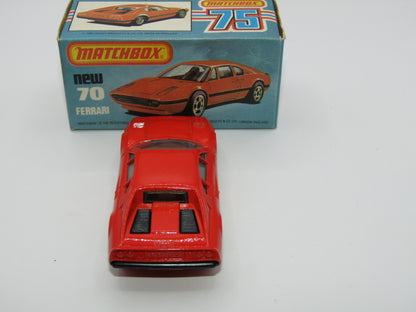 Matchbox Superfast 70D Ferrari 308 GTB Red, Light Red Base