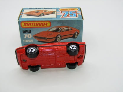 Matchbox Superfast 70D Ferrari 308 GTB Red, Light Red Base
