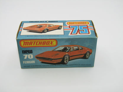 Matchbox Superfast 70D Ferrari 308 GTB Red, Light Red Base