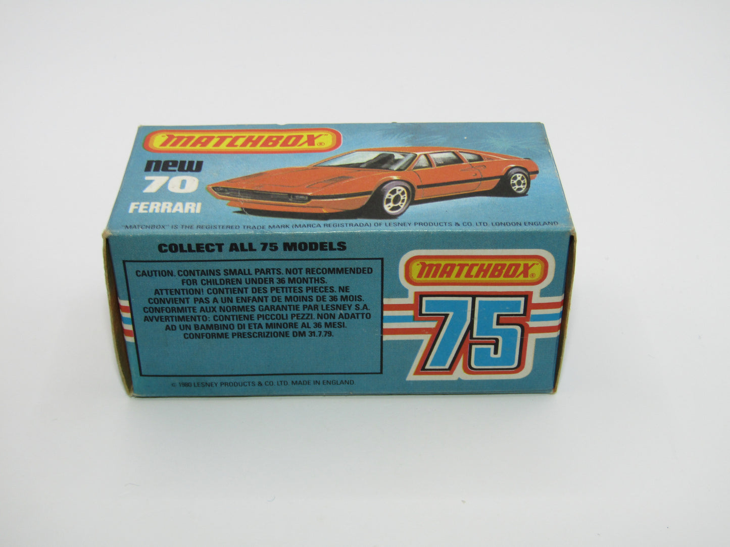 Matchbox Superfast 70D Ferrari 308 GTB Red, Light Red Base