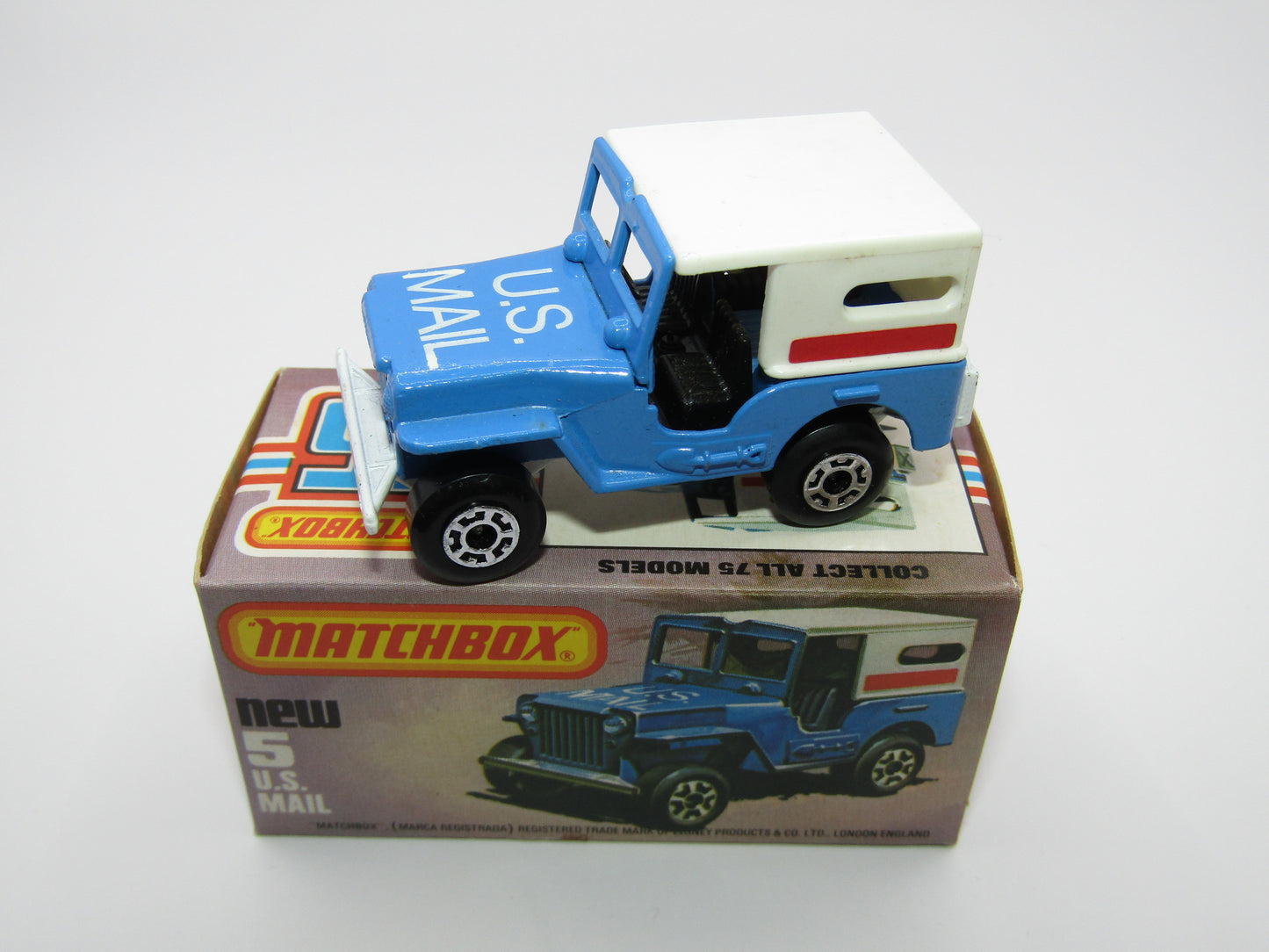 Matchbox Superfast 5C U.S Mail Truck Powder Blue Sleet N Snow Base