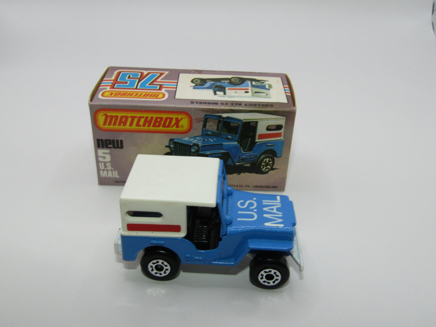 Matchbox Superfast 5C U.S Mail Truck Powder Blue Sleet N Snow Base