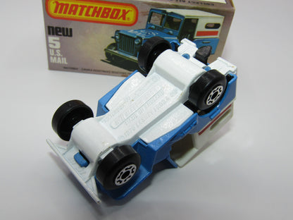 Matchbox Superfast 5C U.S Mail Truck Powder Blue Sleet N Snow Base