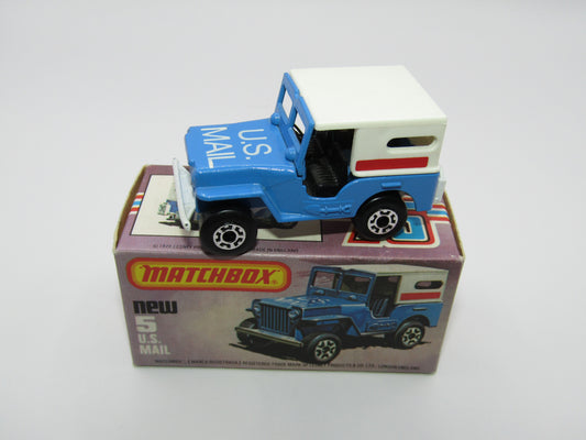 Matchbox Superfast 5C U.S Mail Truck Powder Blue 38 BASE