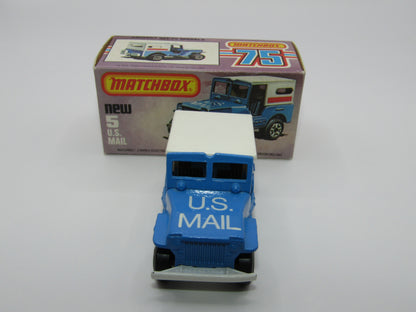 Matchbox Superfast 5C U.S Mail Truck Powder Blue 38 BASE