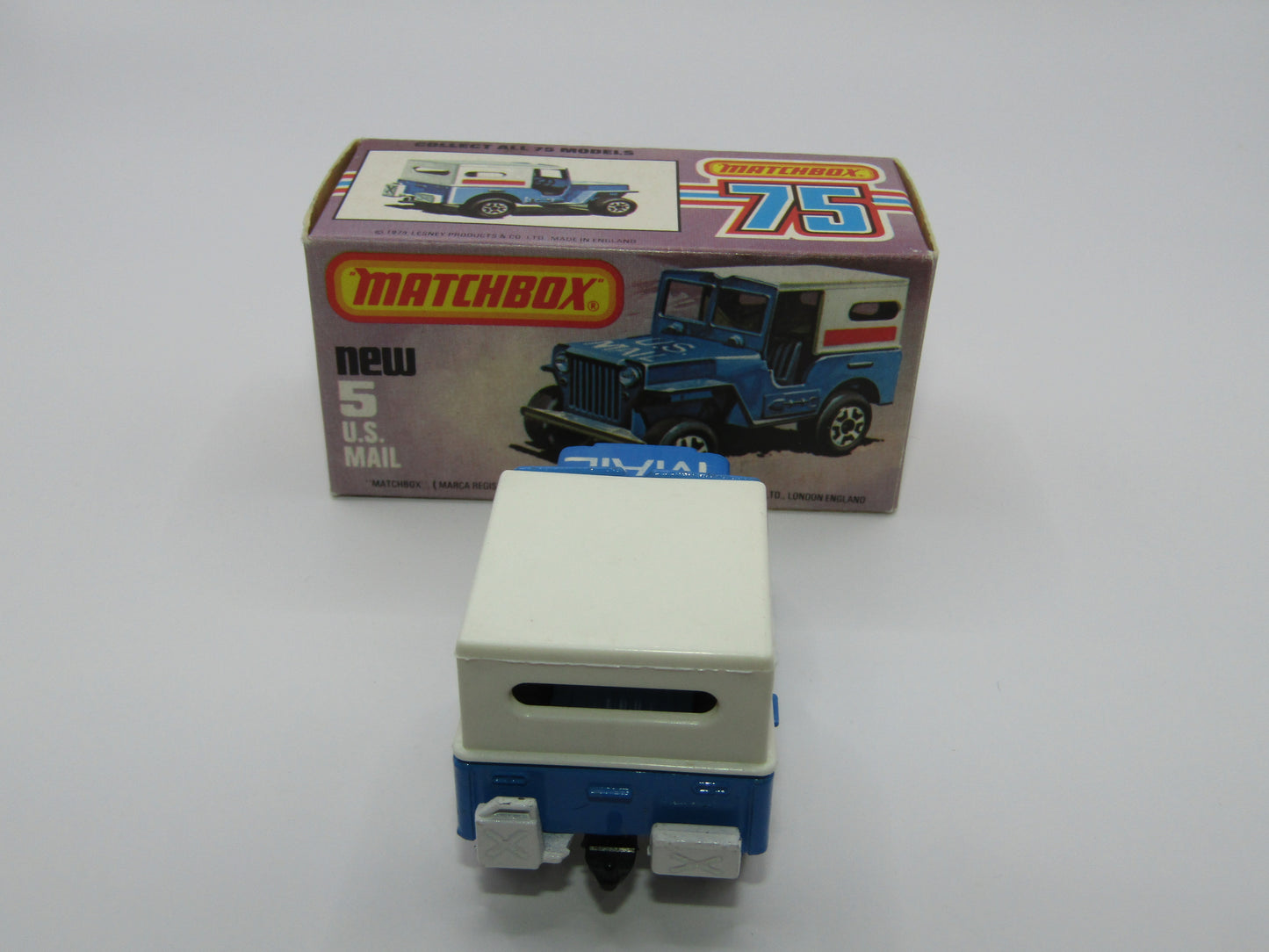 Matchbox Superfast 5C U.S Mail Truck Powder Blue 38 BASE
