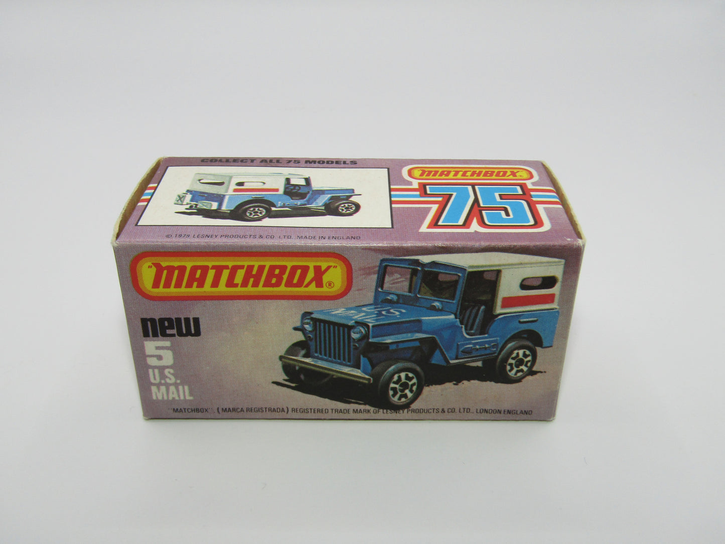 Matchbox Superfast 5C U.S Mail Truck Powder Blue 38 BASE