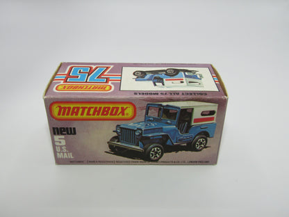 Matchbox Superfast 5C U.S Mail Truck Powder Blue 38 BASE