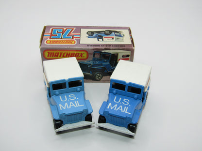 Matchbox Superfast 5C U.S Mail Truck VERY LIGHT POWDER BLUE Body Sleet N Snow Base