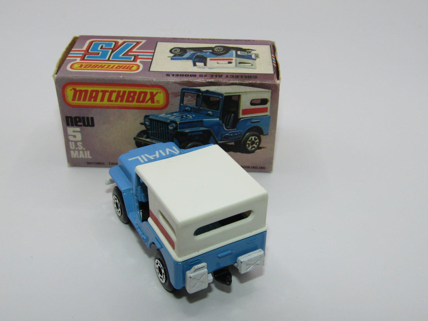 Matchbox Superfast 5C U.S Mail Truck VERY LIGHT POWDER BLUE Body Sleet N Snow Base
