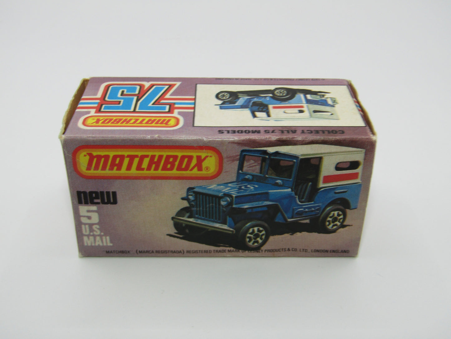 Matchbox Superfast 5C U.S Mail Truck VERY LIGHT POWDER BLUE Body Sleet N Snow Base