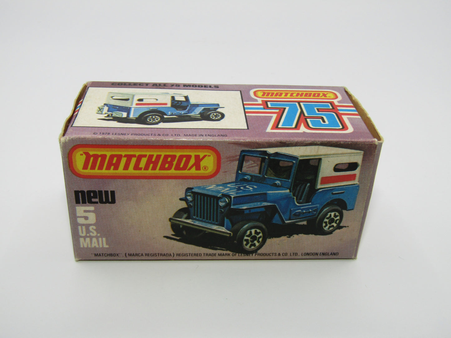 Matchbox Superfast 5C U.S Mail Truck VERY LIGHT POWDER BLUE Body Sleet N Snow Base