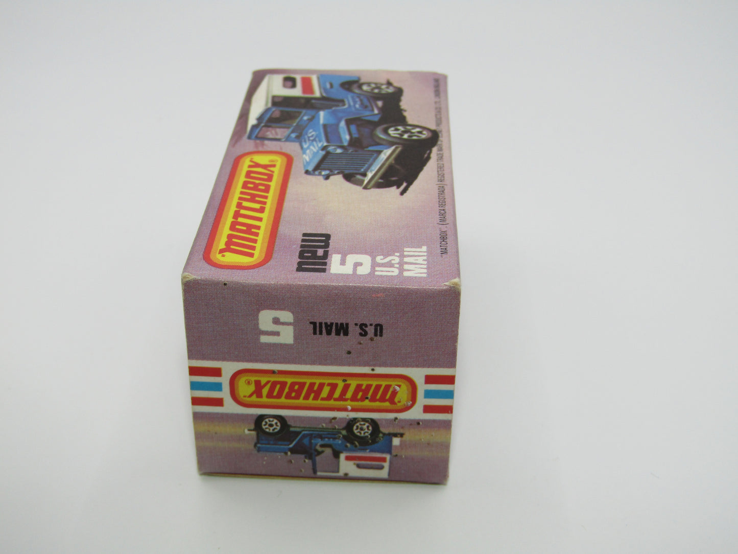 Matchbox Superfast 5C U.S Mail Truck Blue, BLACK HUBS no 5 Base