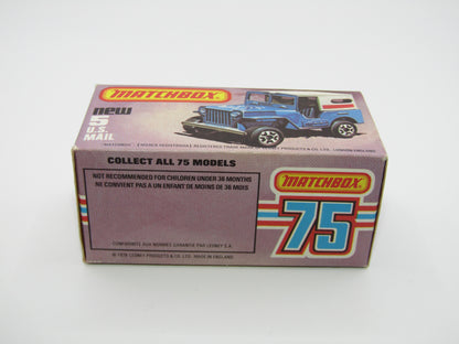 Matchbox Superfast 5C U.S Mail Truck Blue, BLACK HUBS no 5 Base