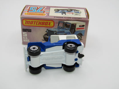 Matchbox Superfast 5C U.S Mail Truck Blue, LARGE Window in Canopy No 5 Base