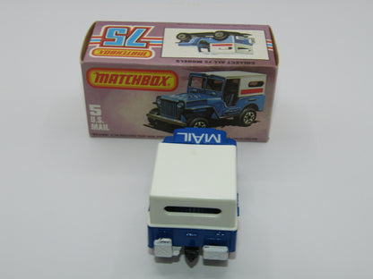 Matchbox Superfast 5C U.S Mail Truck Blue, LARGE LETTER FONT U.S MAIL TRUCK no 38 Base