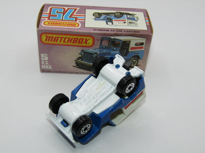 Matchbox Superfast 5C U.S Mail Truck Blue, LARGE LETTER FONT U.S MAIL TRUCK no 38 Base