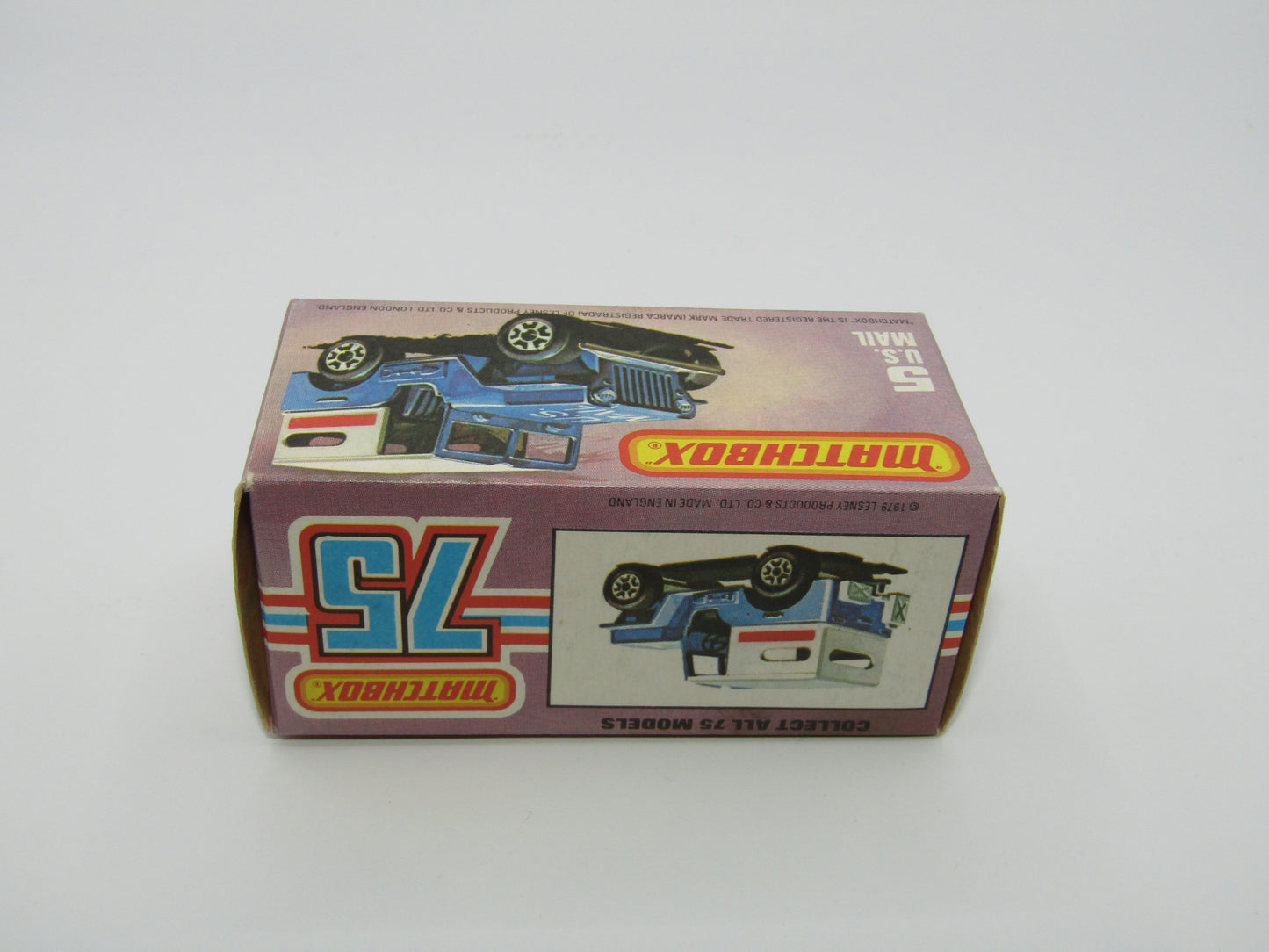 Matchbox Superfast 5C U.S Mail Truck Blue, LARGE LETTER FONT U.S MAIL TRUCK no 38 Base