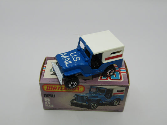 Matchbox Superfast 5C U.S Mail Truck SEA BLUE, Sleet N Snow Base