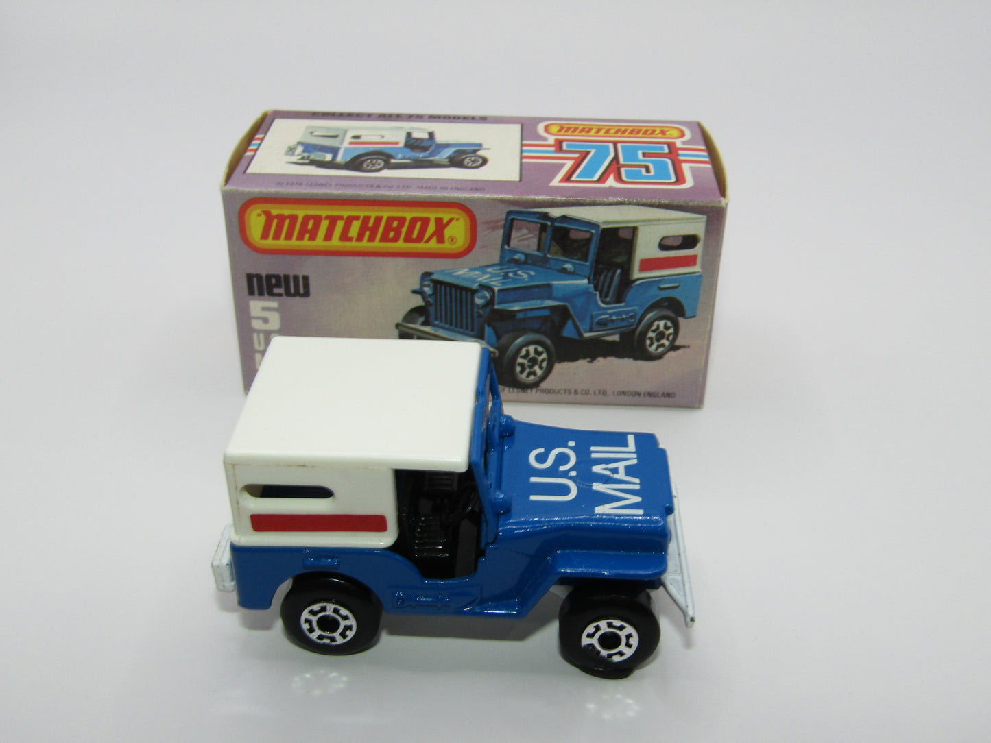 Matchbox Superfast 5C U.S Mail Truck SEA BLUE, Sleet N Snow Base