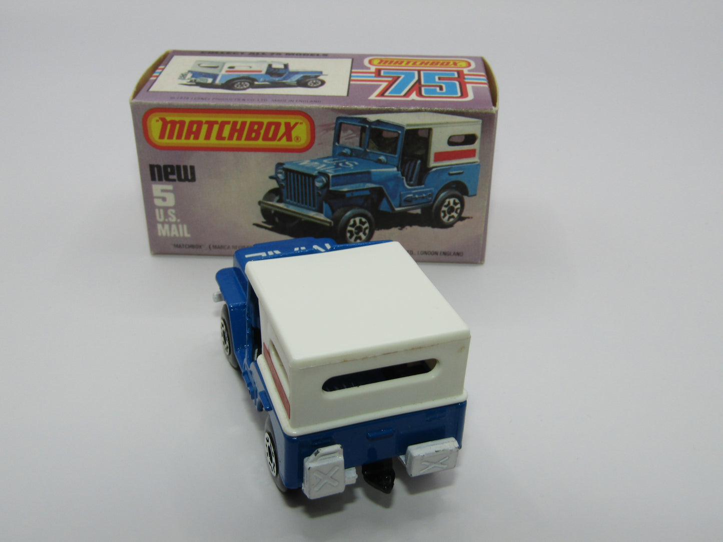 Matchbox Superfast 5C U.S Mail Truck SEA BLUE, Sleet N Snow Base