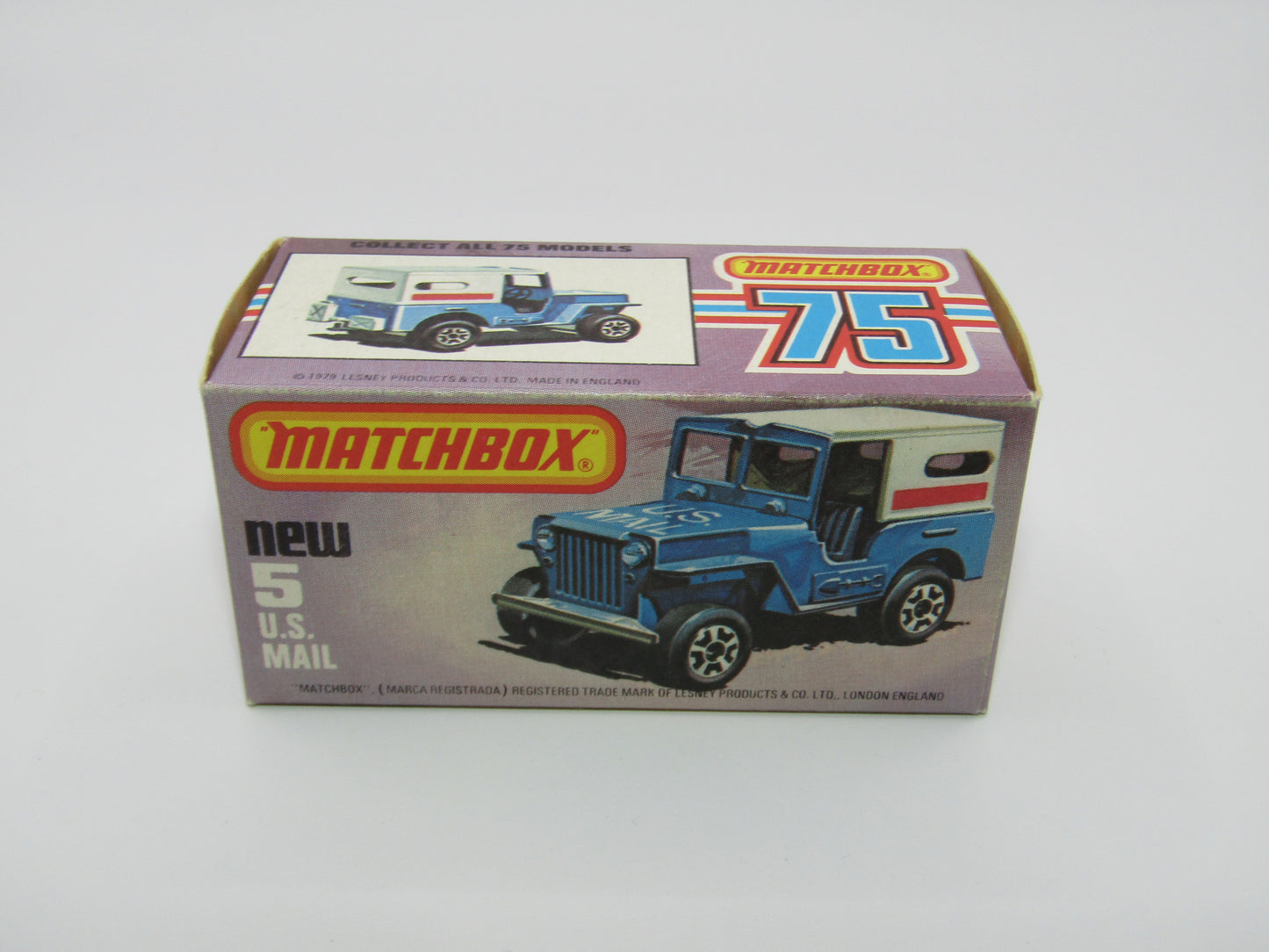 Matchbox Superfast 5C U.S Mail Truck SEA BLUE, Sleet N Snow Base