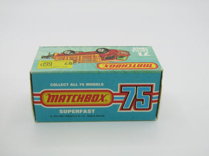 Matchbox Superfast 71C Cattle Truck FLAT RED, PURP Windows Lt Yellow Stakes