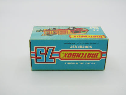 Matchbox Superfast 71C Cattle Truck FLAT GREEN, Light Amber Windows