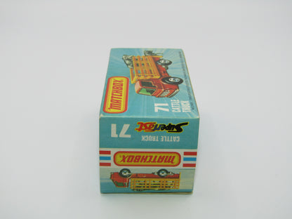 Matchbox Superfast 71C Cattle Truck Metallic Green DARK BROWN Stakes