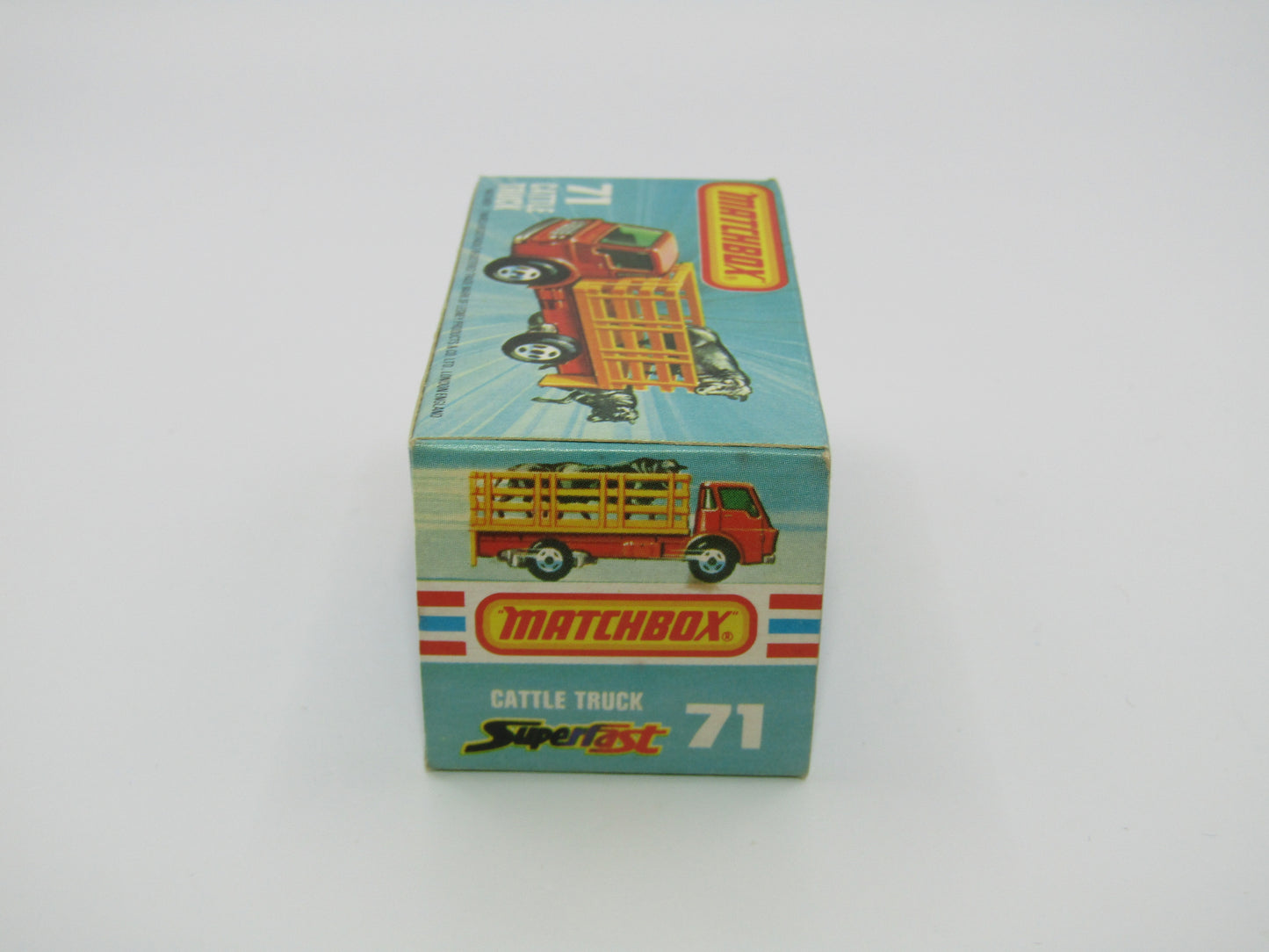 Matchbox Superfast 71C Cattle Truck Metallic Green DARK BROWN Stakes