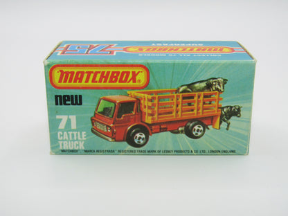 Matchbox Superfast 71C Cattle Truck Metallic Green BLUE Windows