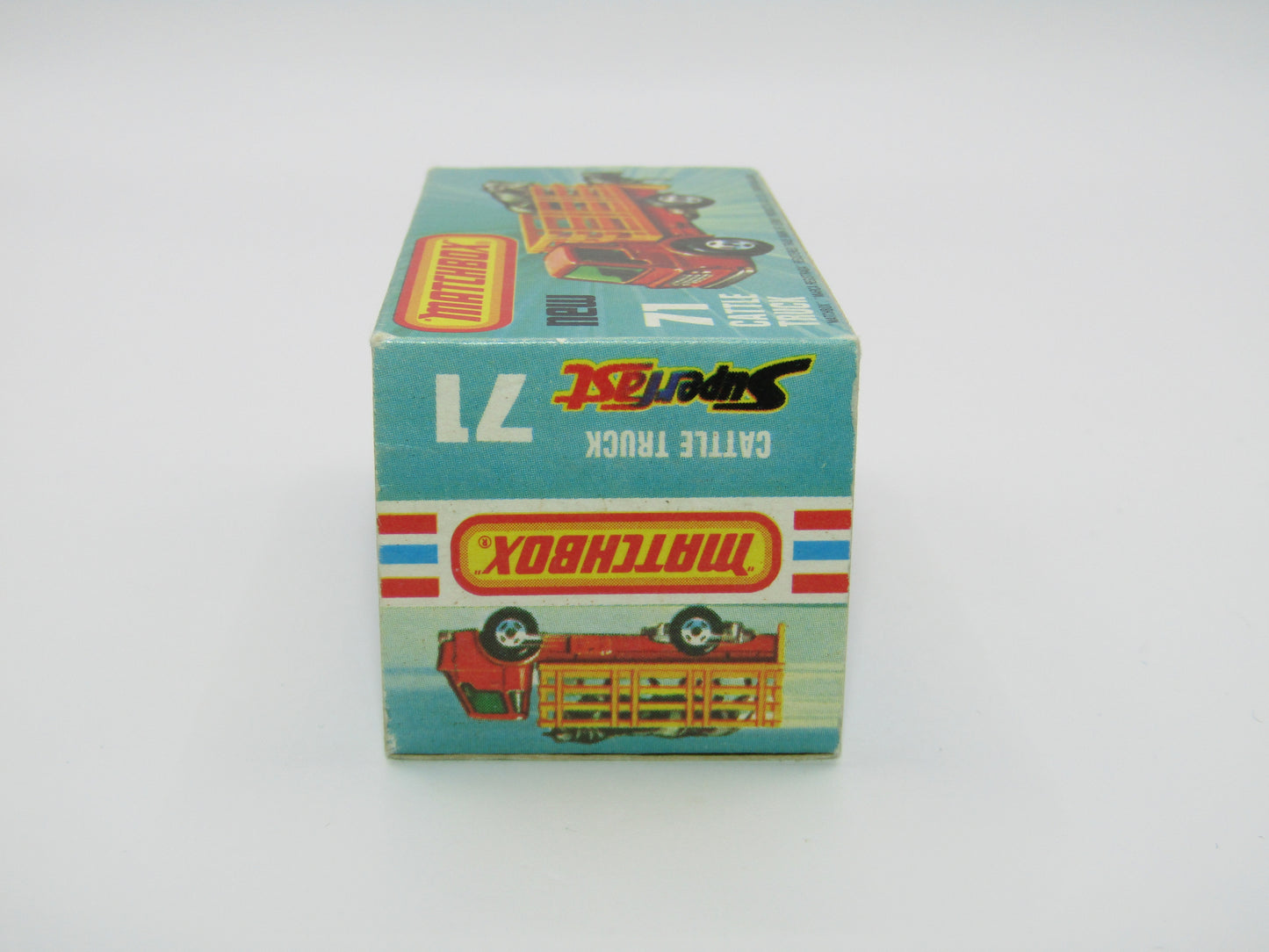 Matchbox Superfast 71C Cattle Truck Metallic Green BLUE Windows