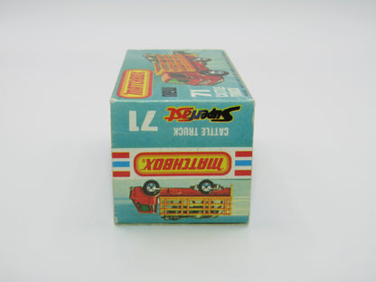 Matchbox Superfast 71C Cattle Truck Metallic Green BLUE Windows
