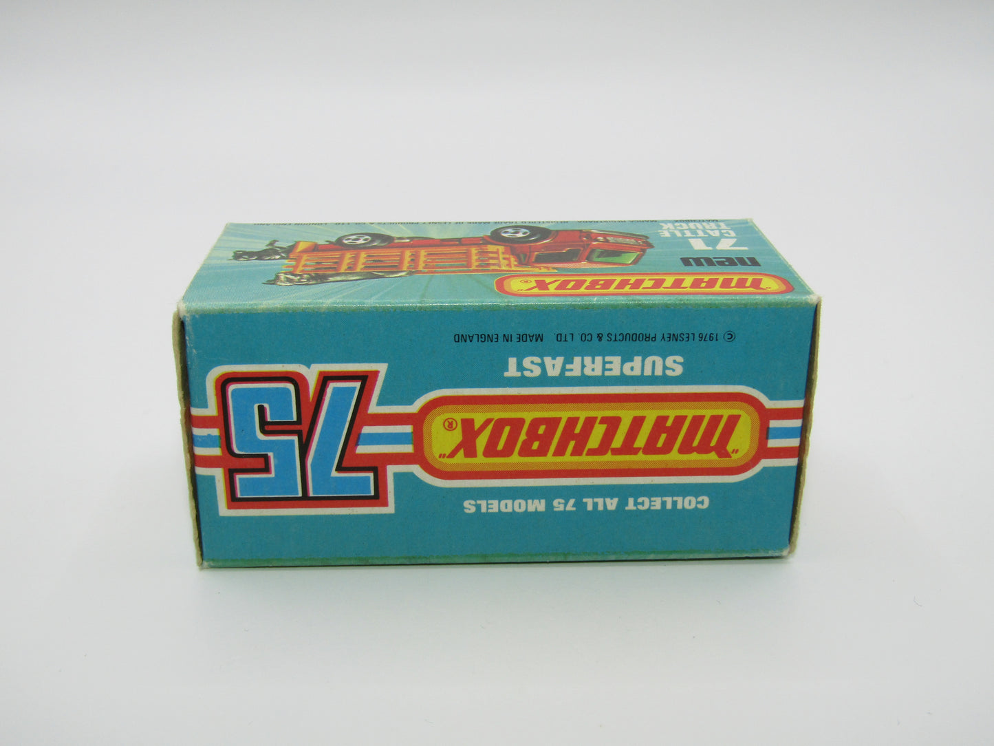 Matchbox Superfast 71C Cattle Truck Metallic Green BLUE Windows